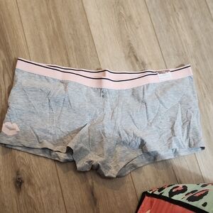 Gray and Pink Boxer Briefs